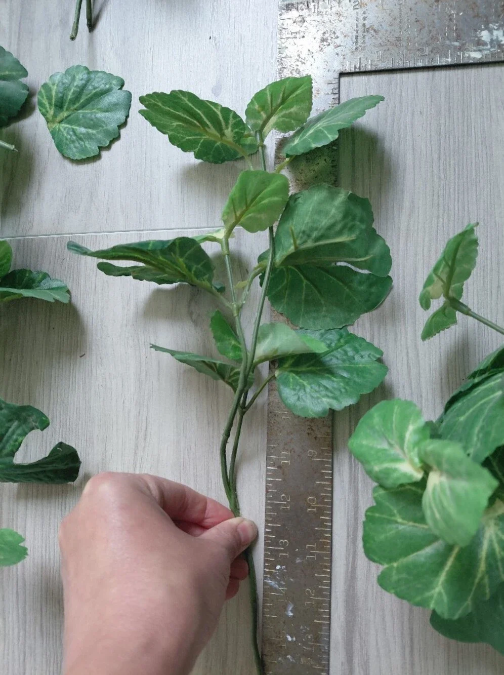Large Faux Greenery Lot Bushes Stems Faux Foliage Begonia Geranium Stems Decor